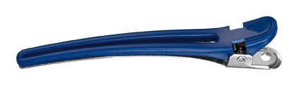 Haarclips Plastik/Aluminium 10St  blau 95mm
