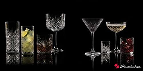  Pasabahce 52790 Whisky Glas Tumbler Timeless im Kristall-Design, Höhe 9,6 cm, 345 ml, 6 Stück