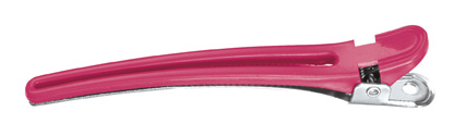 Haarclips Plastik/Aluminium 10St  pink 95mm