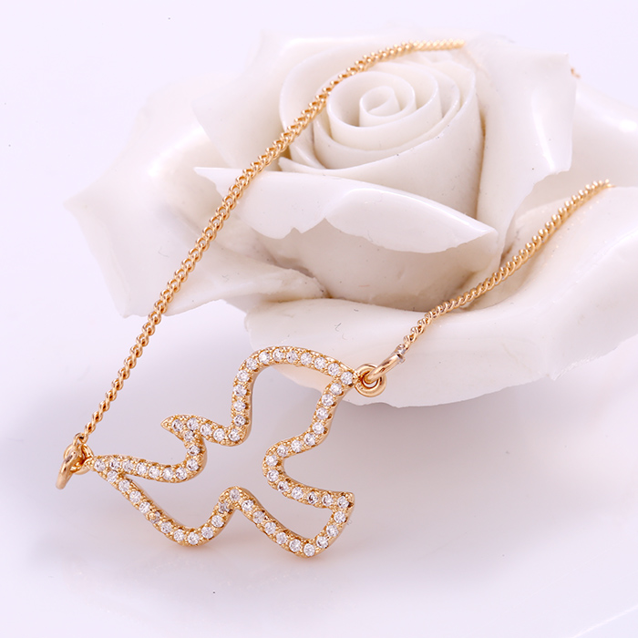 Neu: Modeschmuck Xuping Halskette Anhänger Strass 45 - 50 cm